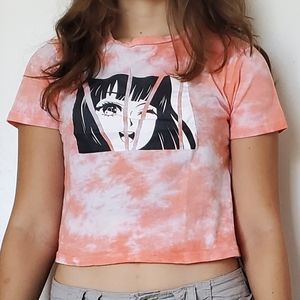 SR Anime Girl cropped tee
